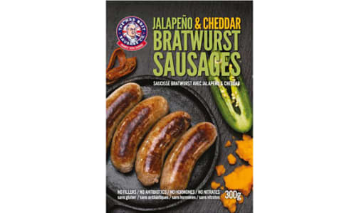 Jalapeno Cheddar Bratwurst Sausage (Frozen)- Code#: MP1562
