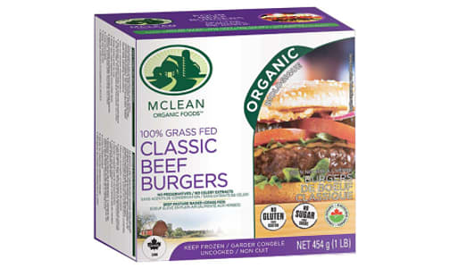 Organic Beef Burger (Frozen)- Code#: MP1618