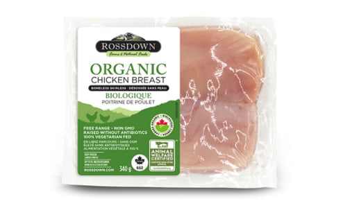 Organic Chicken Breasts Boneless Skinless (Frozen)- Code#: MP1679