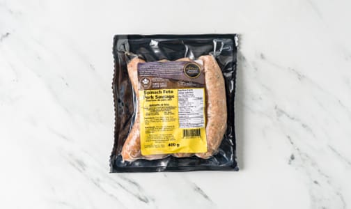 Spinach Feta Pork Sausage (Frozen)- Code#: MP1808