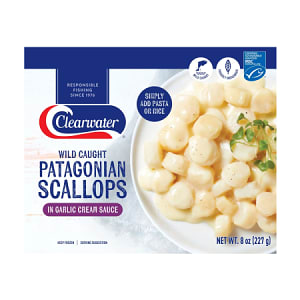 Patagonian Scallops In Garlic Cream Sauce (Frozen)- Code#: MP1944