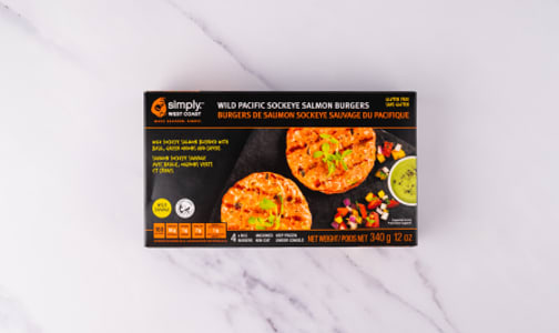 Sockeye Salmon Burgers (Frozen)- Code#: MP3273