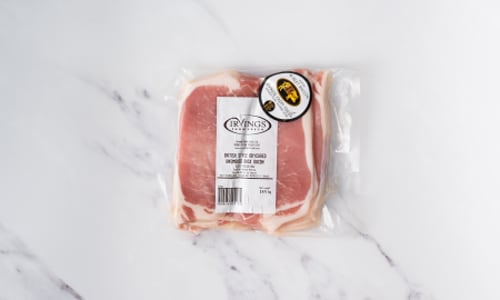 Dry Cured Unsmoked Back Bacon Sliced (Frozen)- Code#: MP3850