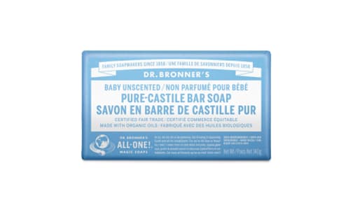 Pure-Castile Bar Soap - Baby Unscented- Code#: PC0113