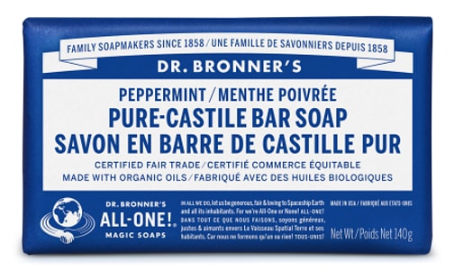 All-One Pure-Castile Bar Soap - Peppermint- Code#: PC0114