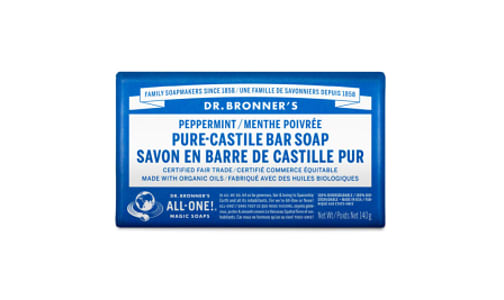 Pure-Castile Bar Soap - Peppermint- Code#: PC0114