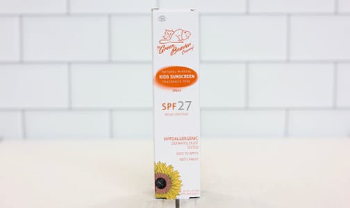 Organic Kids Sunscreen Spray SPF 27- Code#: PC0126