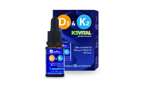 Liquid Vitamin D3 250IU & K2 Drops- Code#: PC1068