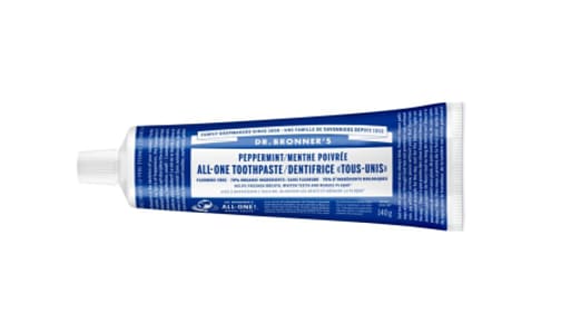 Organic All-One Toothpaste - Peppermint- Code#: PC1750