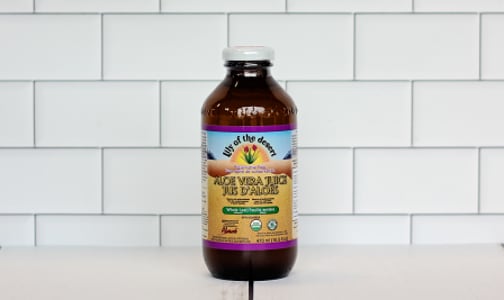 Organic Inner Fillet Aloe Vera Juice, Preservative Free- Code#: PC1952