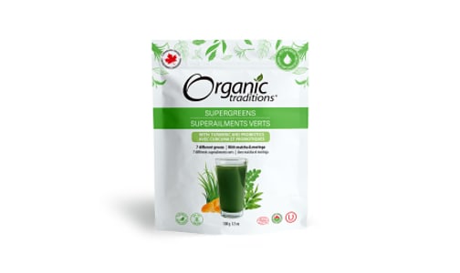 Organic Probiotic Super Greens Powder with Turmeric- Code#: PC2942