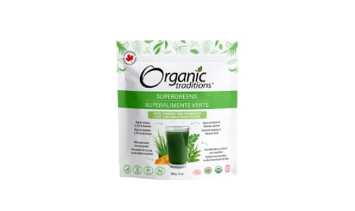 Organic Probiotic Super Greens Powder with Turmeric- Code#: PC2942