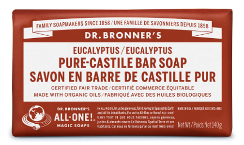 All-One Pure-Castile Bar Soap - Eucalyptus- Code#: PC3639