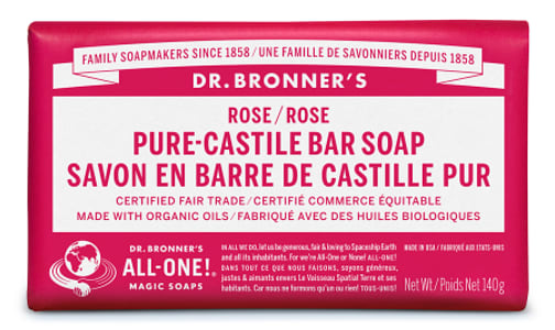 Pure-Castile Bar Soap - Rose- Code#: PC3641