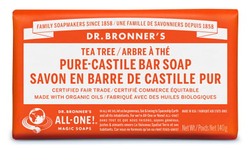 All-One Pure-Castile Bar Soap - Tea Tree- Code#: PC3642