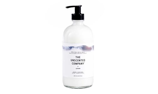 Unscented Body Lotion Glass Bottle- Code#: PC5535