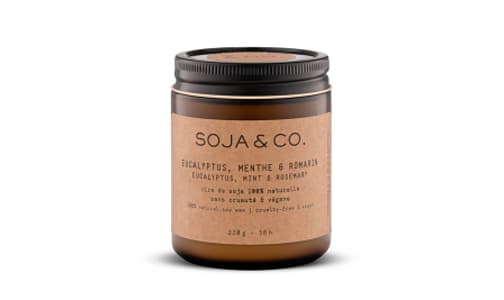 Soy Wax Candle Eucalyptus, Mint and Rosemary- Code#: PC6182