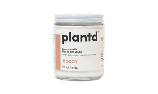 Organic Hand & Body Cream - Vacay - Coconut Vanilla- Code#: PC6825