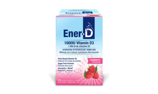 Ener-D Multivitamin Drink Mix, 1000 IU Vitamin D - Sugar Free Raspberry- Code#: PC7206