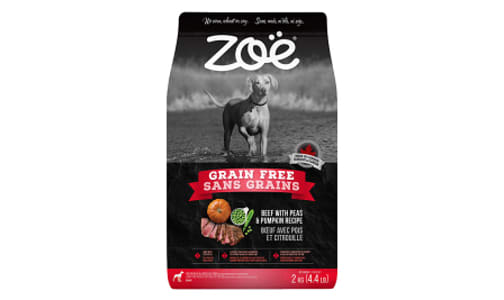 Zoe Dog Food - Gluten Free Beef, Pumpkin & Peas- Code#: PD0230