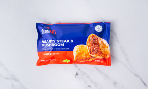 Hearty Steak & Mushroom Pie (Frozen)- Code#: PM1449