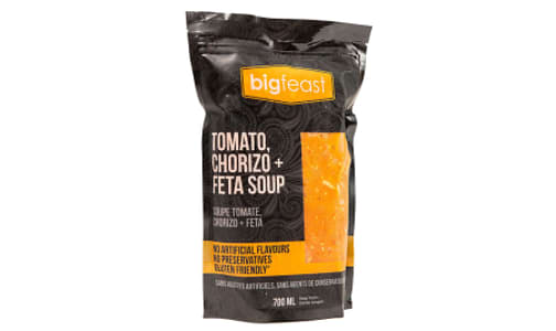 Tomato, Chorizo & Feta Soup (Frozen)- Code#: PM1487