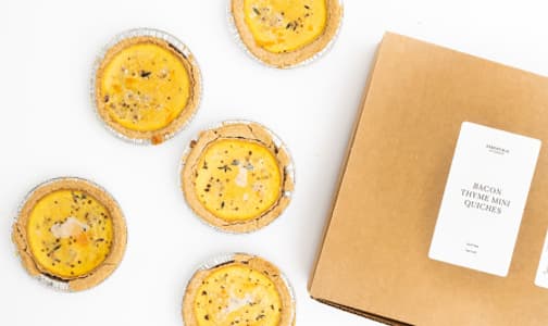 Bacon and Thyme Mini Quiches (Frozen)- Code#: PM1606