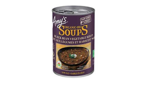 Organic Amy's Black Bean Vegetable Soup - BPA Free- Code#: PM494