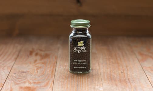 Organic Whole Black Peppercorns in Glass Bottle- Code#: SA0150