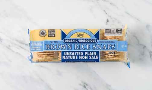 Organic Brown Rice Snaps - Unsalted Plain- Code#: SN0020