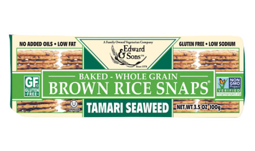 Brown Rice Snaps - Tamari Seaweed- Code#: SN0024