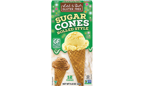 Gluten Free Ice Cream Cones - Sugar Cones- Code#: SN0051