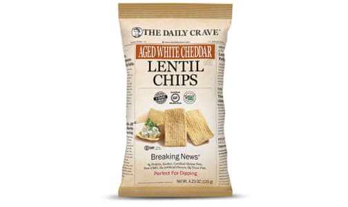 Aged White Chedder Lentil Chips- Code#: SN0396