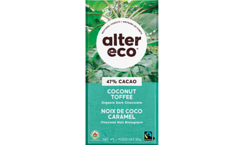 Organic Dark Chocolate Coconut Toffee Bar- Code#: SN0415