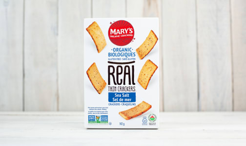 Organic REAL THIN Crackers, Sea Salt- Code#: SN1417