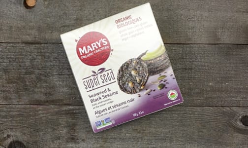 Organic Super Seed Seaweed & Black Sesame Crackers- Code#: SN174