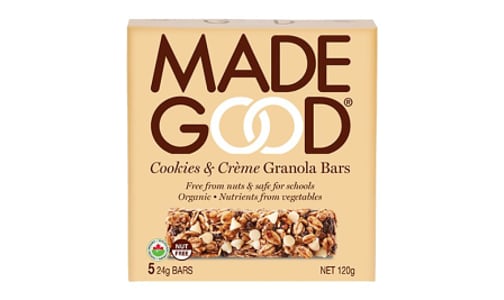 Organic Cookies & Creme Granola Bars- Code#: SN2206