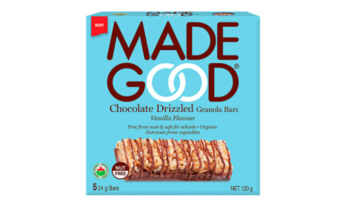 Organic Chocolate Drizzled Vanilla Granola Bars- Code#: SN2210