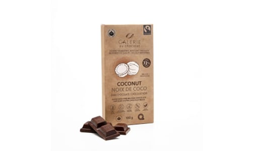 Organic Coconut Chocolate Bar 72%- Code#: SN2351
