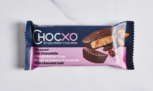Organic 2-Pack Almond Butter Cups, Dark Chocolate, 60% Cacao- Code#: SN2512