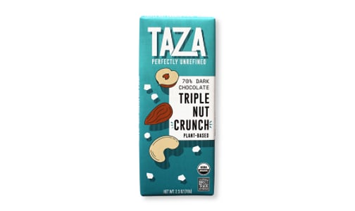 Organic 70% Dark Choc Triple Nut Crunch- Code#: SN2659