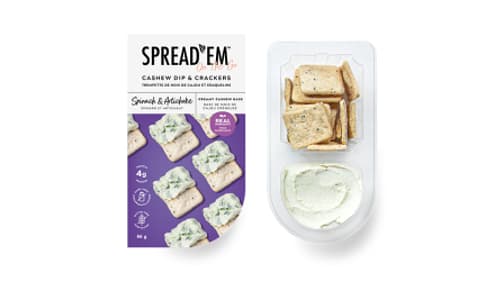 On The Go - Spinach & Artichoke Cashew Dip & Crackers- Code#: SN3928