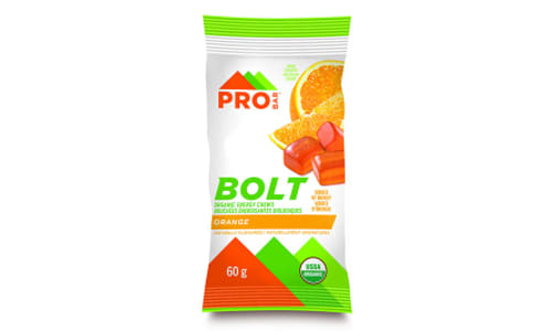 Organic Bolt Energy Chew - Orange- Code#: SN3989