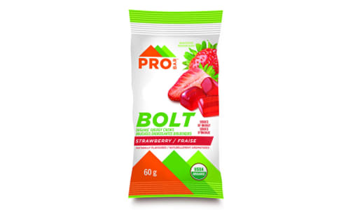 Organic BOLT Energy Chews - Strawberry- Code#: SN3997