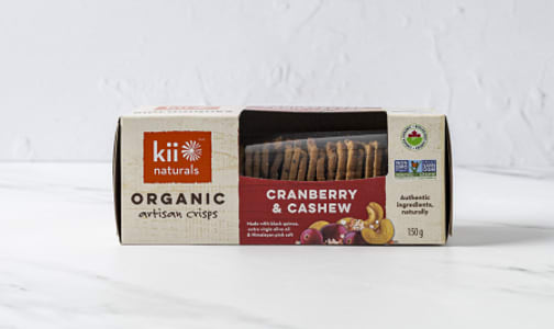 Organic Cranberry & Cashew Crisps- Code#: SN8302