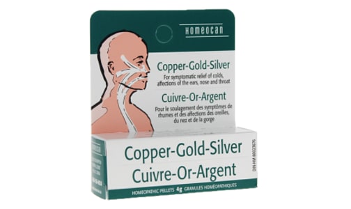 Copper-Gold-Silver for Colds Homeopathic Pellets- Code#: VT0596