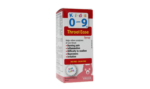 Kids Homeopathic Throat Ease Syrup- Code#: VT0659
