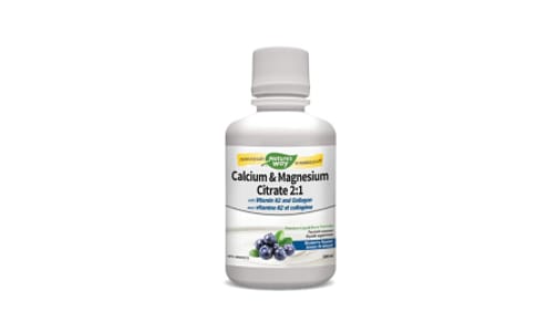 Calcium & Magnesium Citrate 2:1 with Vit. K2 - Blueberry- Code#: VT0978