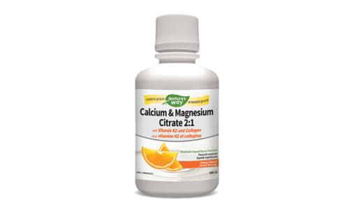 Calcium Magnesium Citrate 2:1 with Vit K2 & Collagen Liquid - Orange- Code#: VT2222