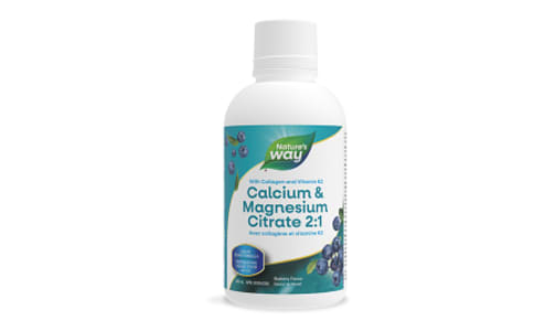 Liquid Calcium + Magnesium Citrate + Collagen - Blueberry- Code#: VT2223